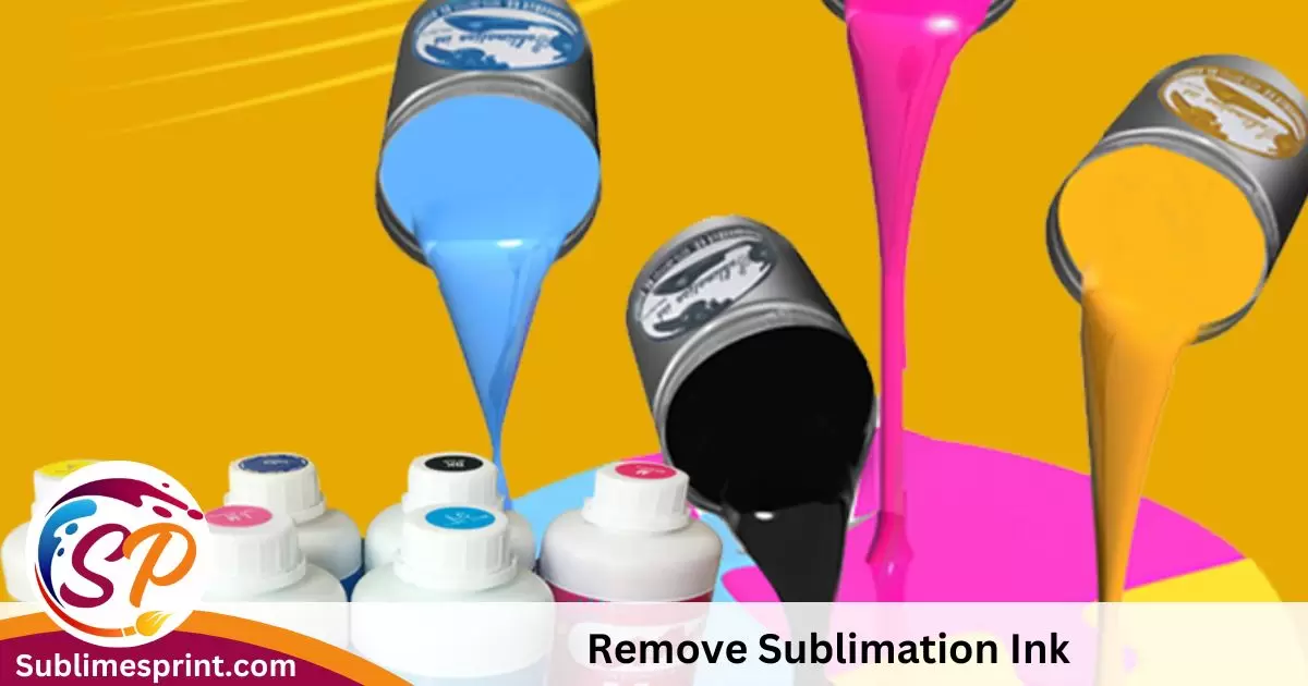 How To Remove Sublimation Ink