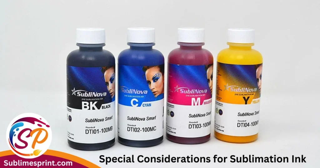 Special Considerations for Sublimation Ink